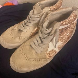 Shushop rose gold high tops size 10